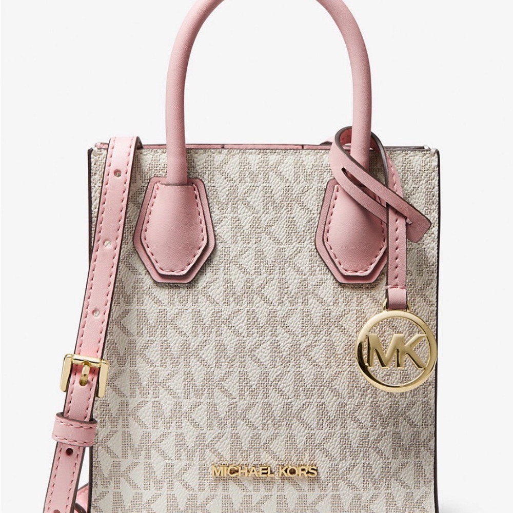 Michael Kors Satchel in Pink and Cream